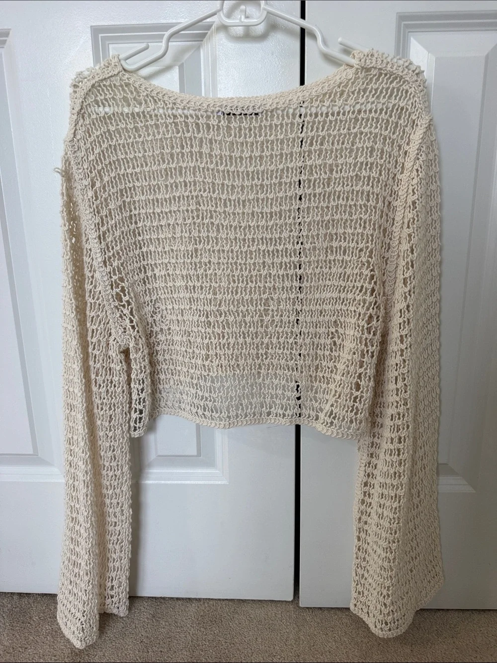 Zara Open-Knit Cropped Sweater